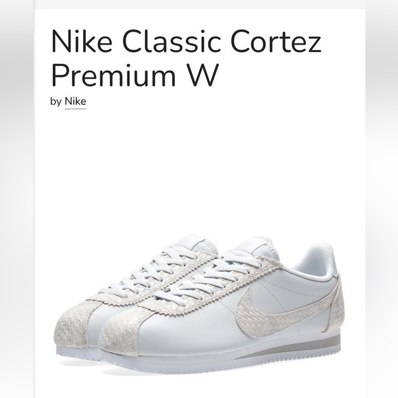 Nike Classic Cortez Premium W Leather Uppers Snake Scale grey size 8.5 US 6 UK - Picture 2 of 12